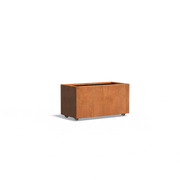 Carrez corten met wielen CAWL23.3