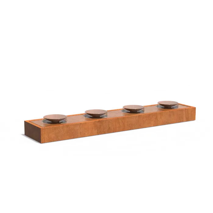 Corten watertafel met schalen CBS2