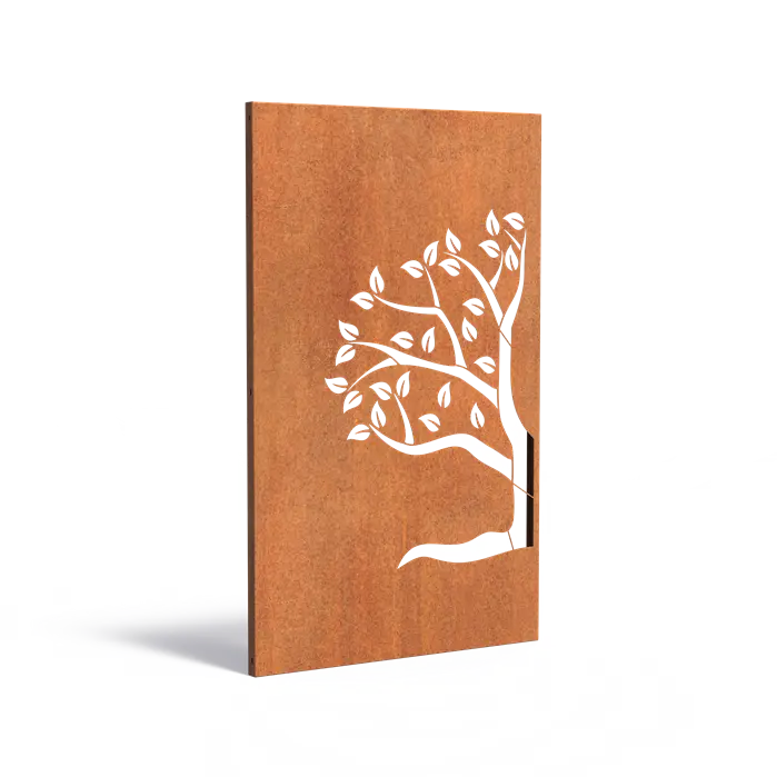 Cortenstahl Sichtschutzpaneel ABSTRACT (CPA8.1) | 110 x 180 cm