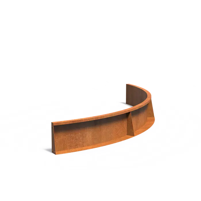 Cortenstaal keerwand - binnenbocht | 200 x 200 x 30