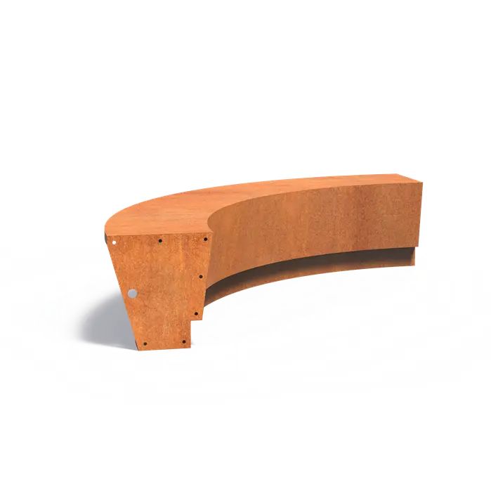 REVERT cortenstaal keerwand - binnenbocht | 150 x 150 x 50 cm