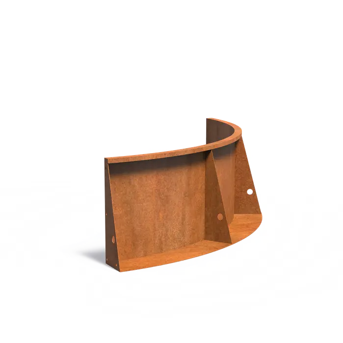 Stützwand – Innenbogen | 150 × 150 × 60 cm | Cortenstahl 