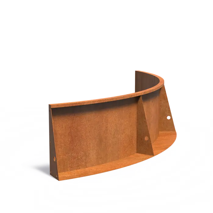 Stützwand – Innenbogen | 100 × 100 × 60 cm | Cortenstahl 