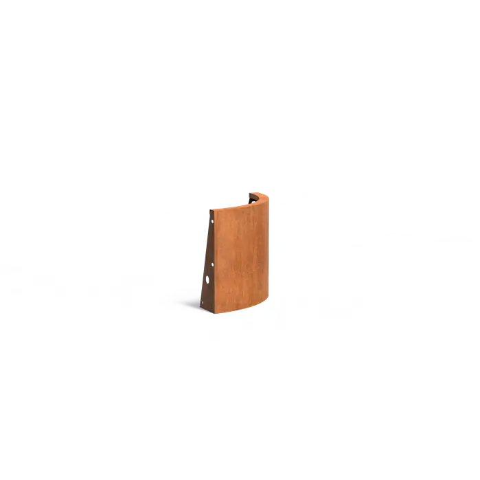 Cortenstaal keerwand - buitenbocht | 50 x 50 x 50 cm