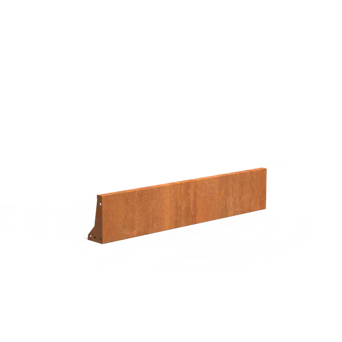 Cortenstaal keerwand - recht | 150 x 50 x 30 cm