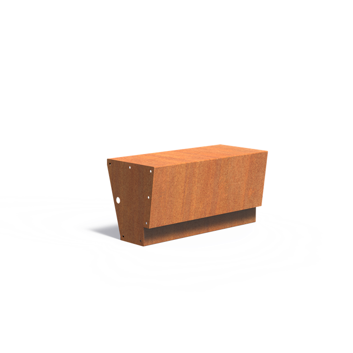 REVERT Cortenstahl Stützwand – Gerade | 100 × 45 × 50 cm