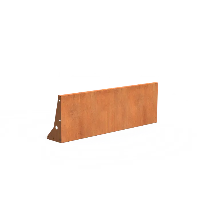 Cortenstaal keerwand - recht | 150 x 25 x 50 cm