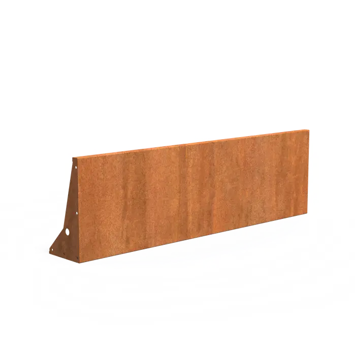 Stützwand – Gerade | 200 x 30 x 60 cm | Cortenstahl