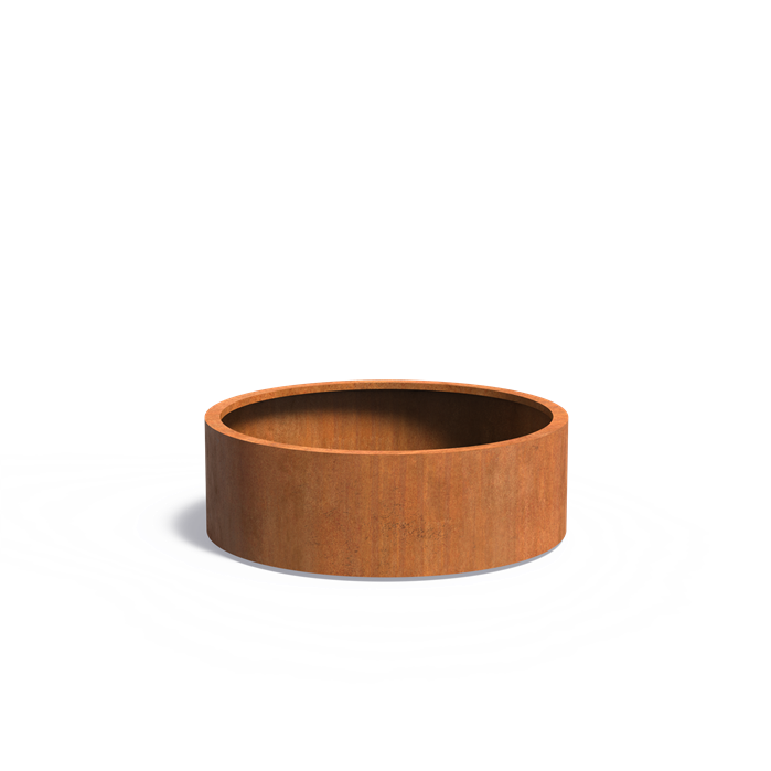 CIRCUM ronde cortenstaal plantenbak 120x40
