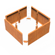 Voorbeeld Carrez connect cortenstaal