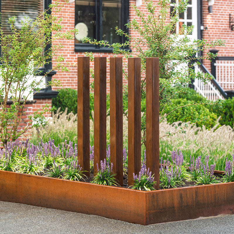 Tuinpaal 100 x 100 x 1500 mm (per stuk) - Cortenstaal