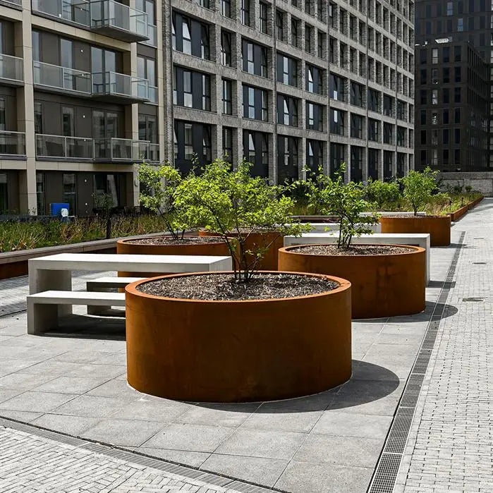 Cortenstaal plantenbak CIRCUM zonder bodem | ø 80 x 60