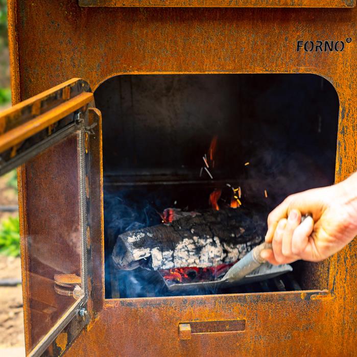 Pizzaoven & buitenhaard GAP 55 x 49 x 120 cm - cortenstaal