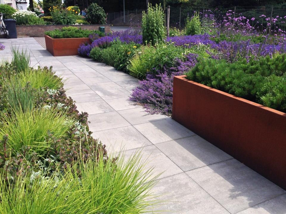 Cortenstaal keerwand hoog