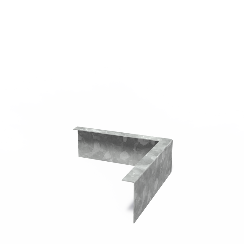 Kantopsluiting verzinkt - gezette rand buitenhoek 300x2x100 mm