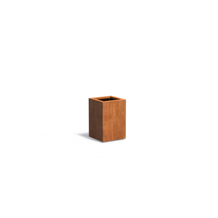 Cortenstaal plantenbak CARREZ 40 x 40 x 60 cm met bodem
