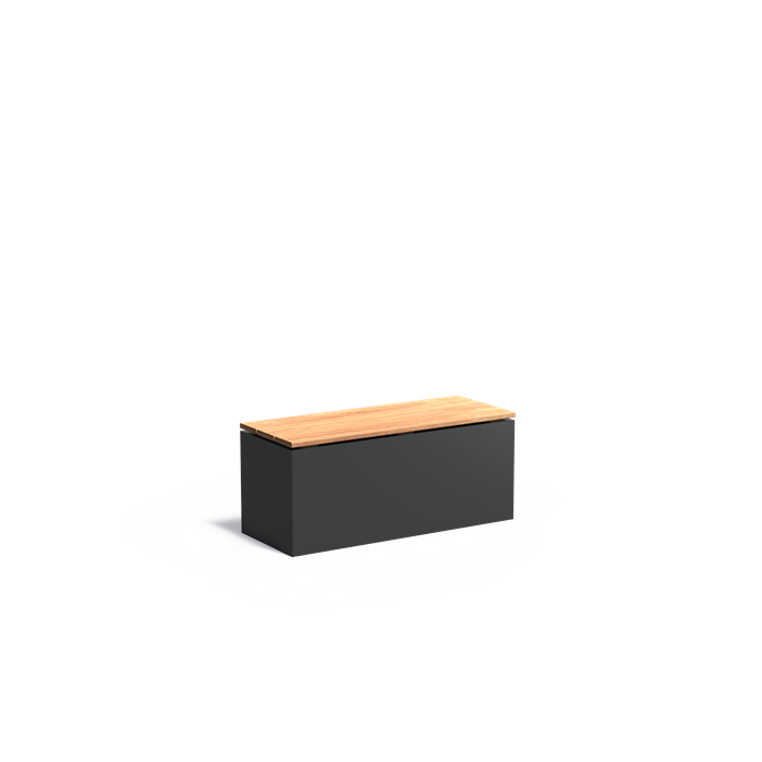 Aluminium sokkel met zitting | 100 x 40 x 43 cm