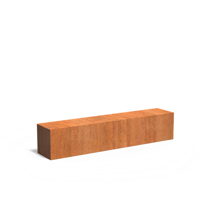 Cortenstaal sokkel | 200 x 40 x 40 cm
