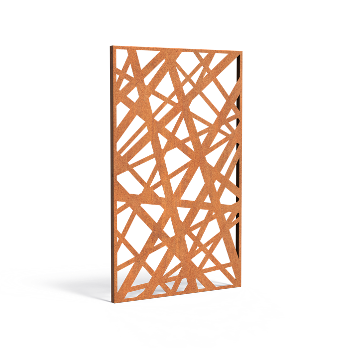 Cortenstahl Sichtschutzpaneel ABSTRACT (CPA10) | 110 x 180 cm