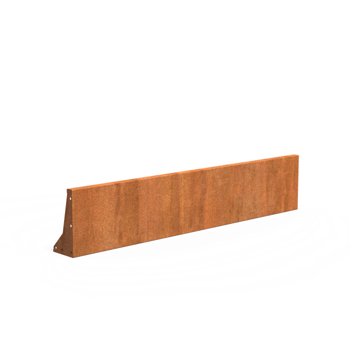 Stützwand aus Cortenstahl - Gerade | 200 × 20 × 40 cm