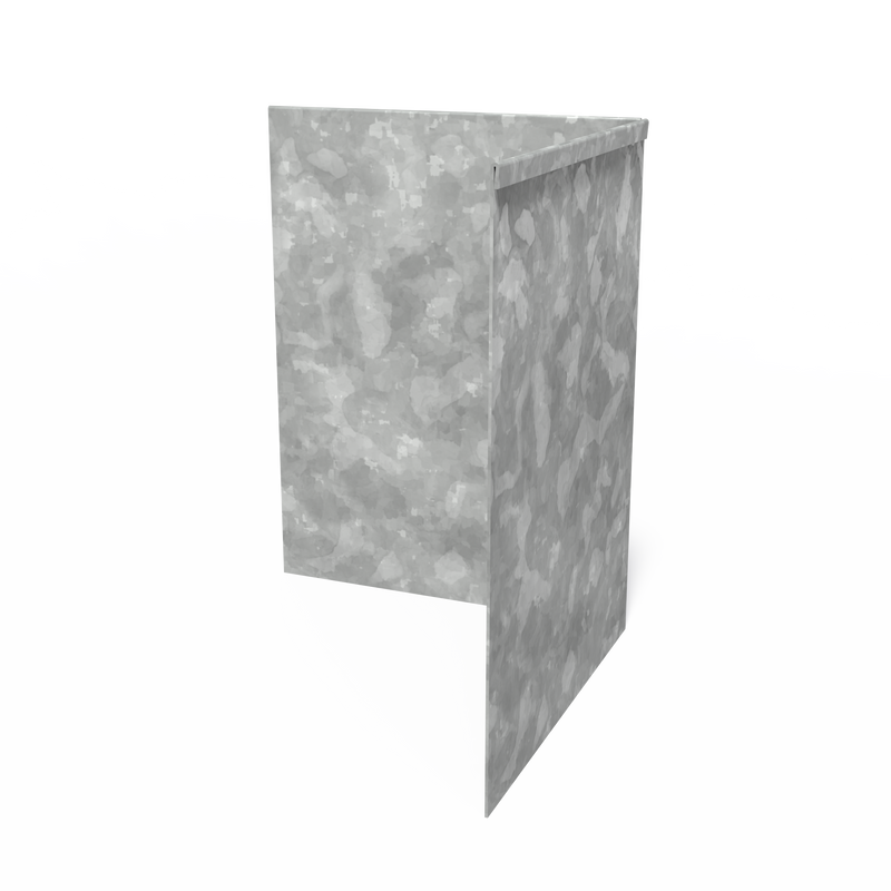 Binnenhoek kantopsluiting verzinkt - geplette rand | 300 x 2 x 390
