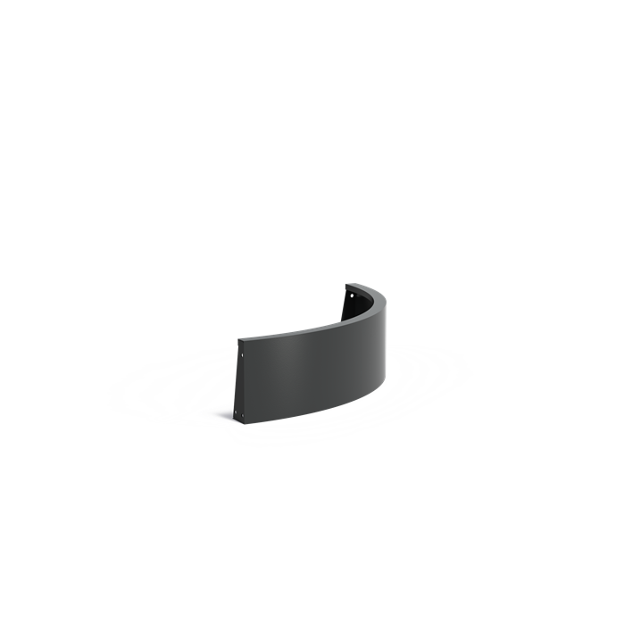 Stützwand - Außenbogen | 100 x 100 x 30 cm | Aluminium