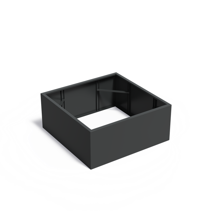 CARREZ aluminium plantenbak 140x140x60 cm zonder bodem