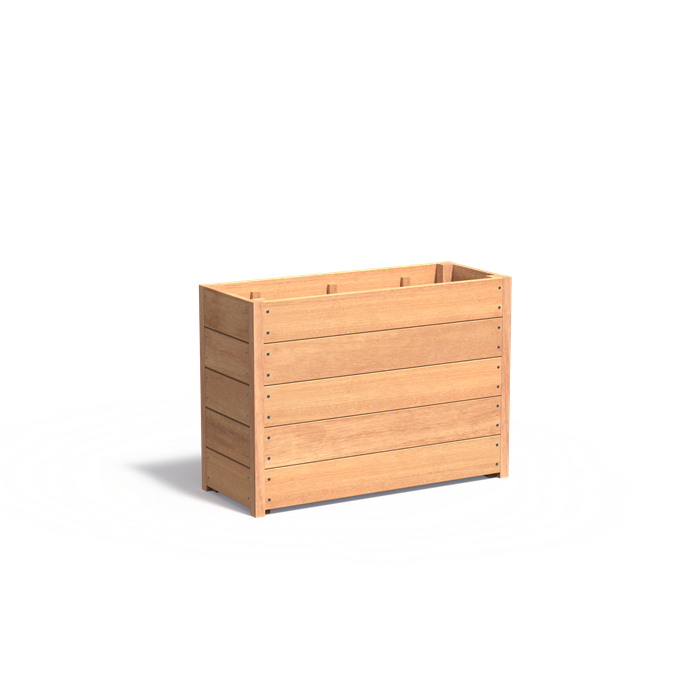 CARREZ rechthoekige hardhout plantenbak 100x40x71.3 cm