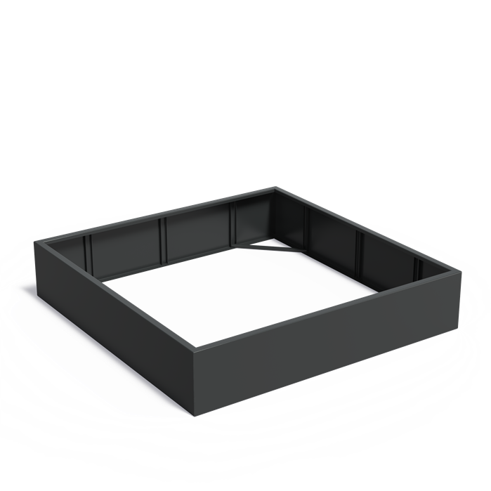 CARREZ aluminium plantenbak 200x200x40 cm zonder bodem