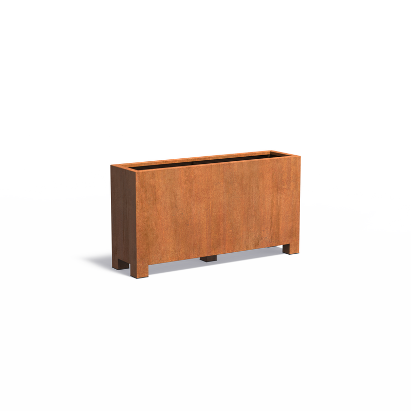 CARREZ rechthoekige cortenstaal plantenbak 150x40x80 met poten