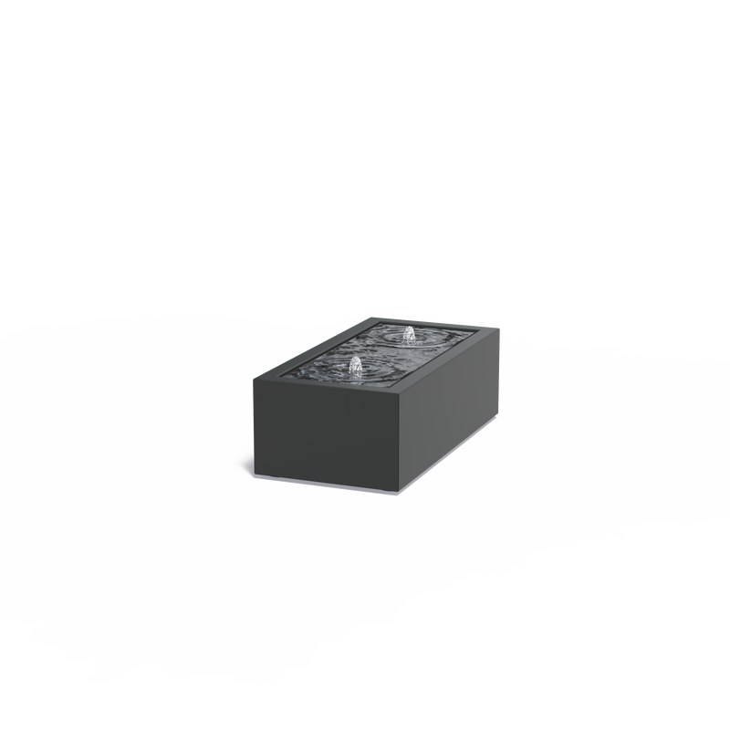 Wassertisch mit LED-Beleuchtung & Pumpe | 120 x 60 x 40 cm | Aluminium 