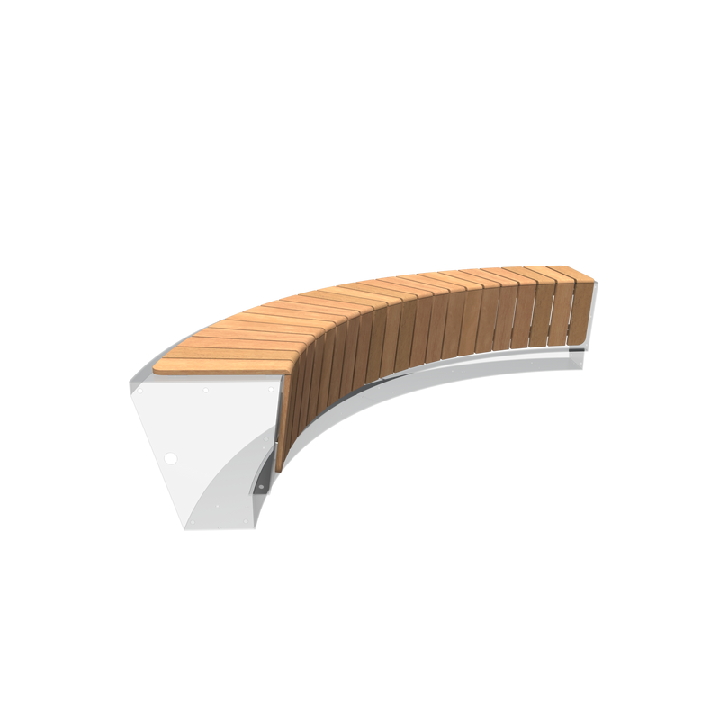 Garapa Holzsitzfläche Innenbogen REVERT ca. 259x83x36