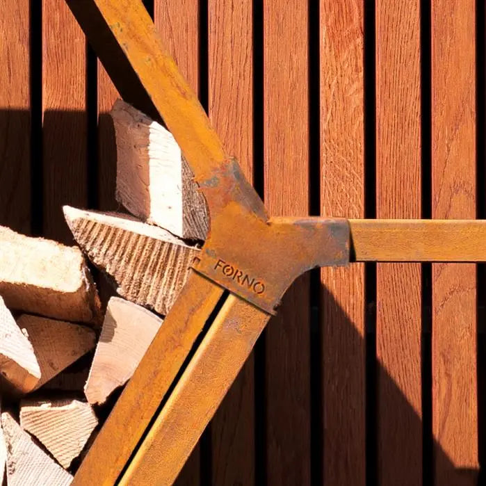 Koppelstück für HEX-Holzlager – Cortenstahl | 110 x 170 x 25 mm