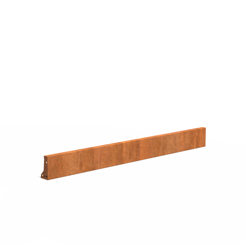 Cortenstaal keerwand - 200 x 10 x 20 cm recht