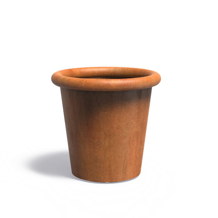 TUBE ø 100 x 95 cm - Luxe cortenstaal plantenbak met bodem