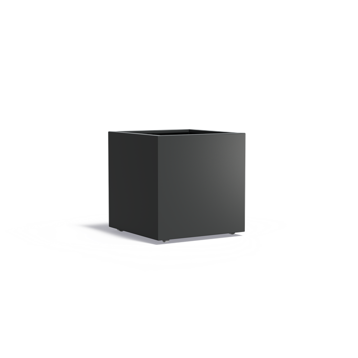 Aluminium Pflanzkübel CARREZ mit Rollen | 80 x 80 x 80 cm