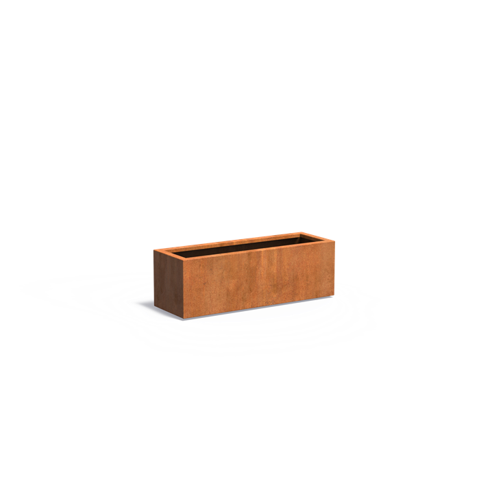 CARREZ 120 x 40 x 40 cm - Cortenstaal plantenbak met bodem