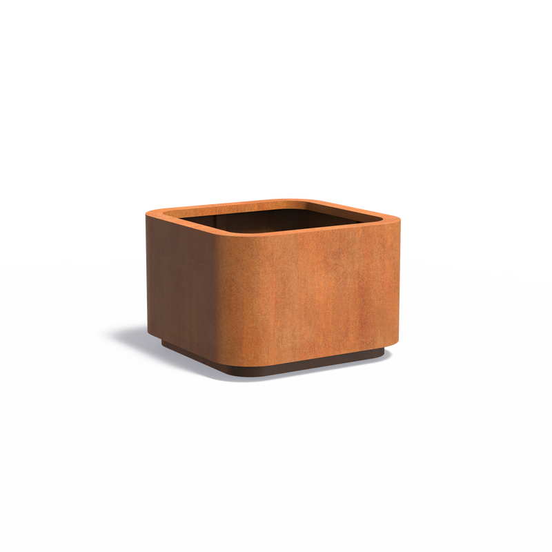 ROHIN met bodem 120 x 120 x 80 cm - Cortenstaal plantenbak