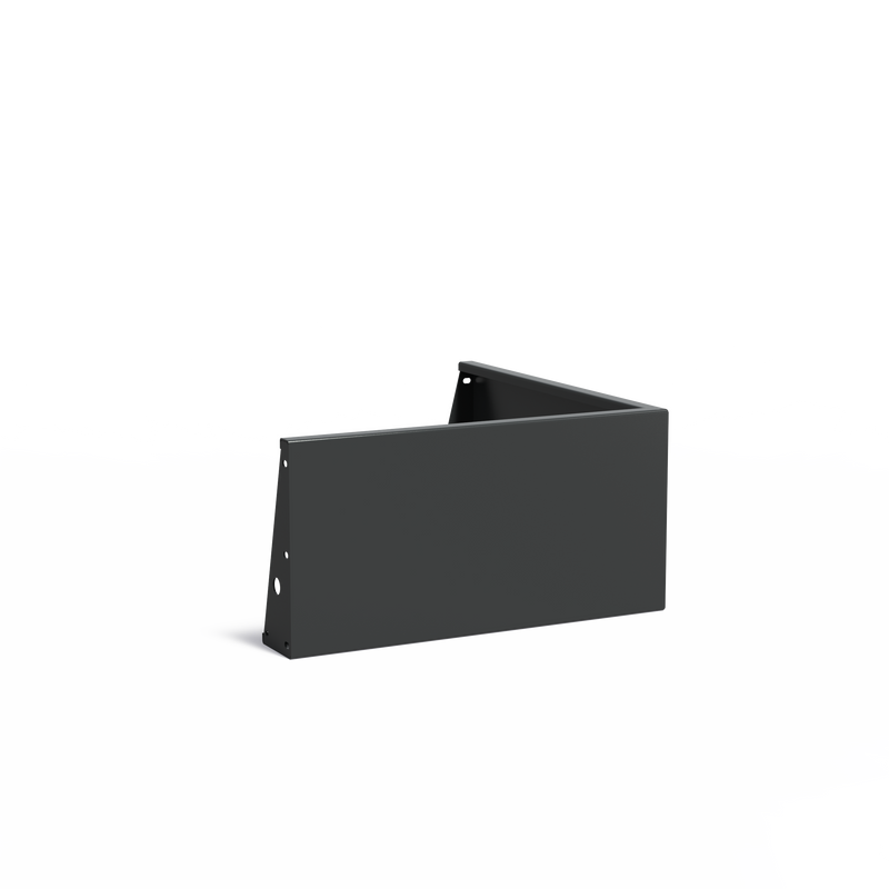 Stützwand - Außenecke | 100 x 100 x 50 cm | Aluminium