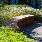 Adezz cortenstaal keerwand - zitting