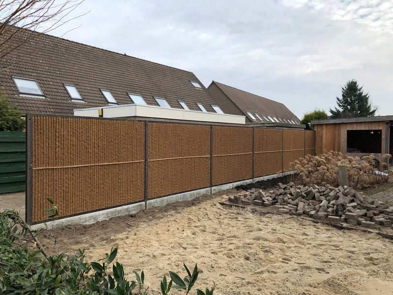 Kokowall scherm met IPE080 paal corten