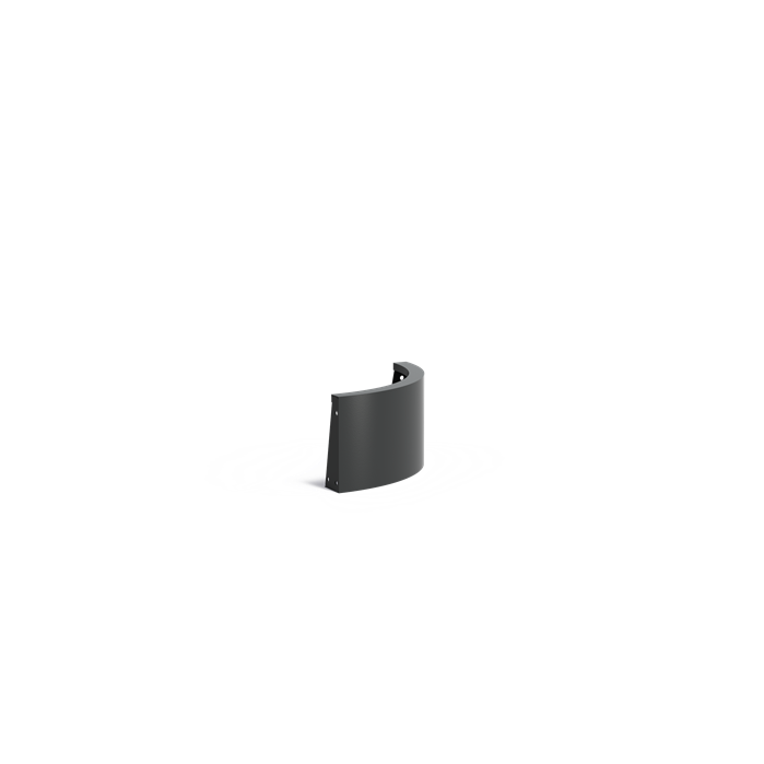 Stützwand - Außenbogen | 50 x 50 x 30 cm | Aluminium