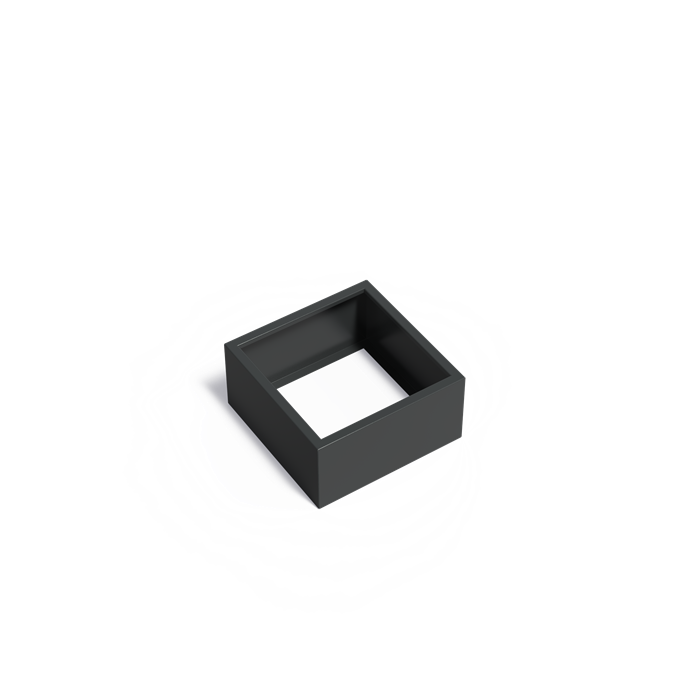 Aluminium Pflanzkübel CARREZ ohne Boden | 80 x 80 x 40 cm