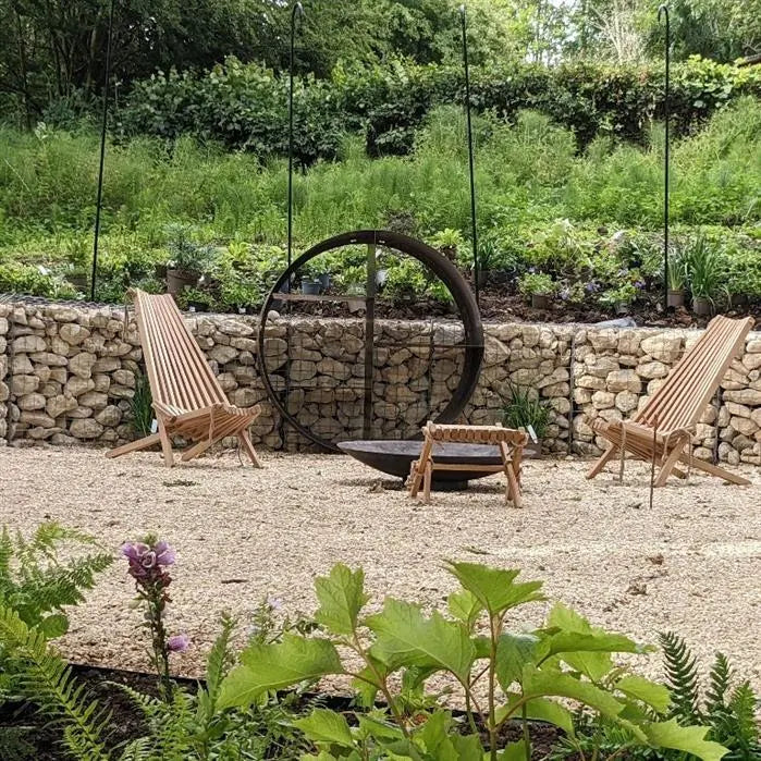 Houtopslag LOGG ronde - cortenstaal | ø 150 x 40 cm