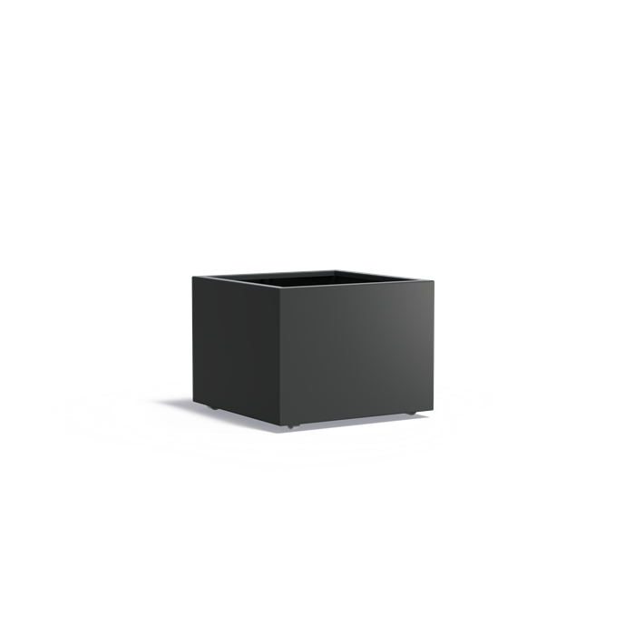 Aluminium Pflanzkübel CARREZ mit Rollen | 80 x 80 x 60 cm