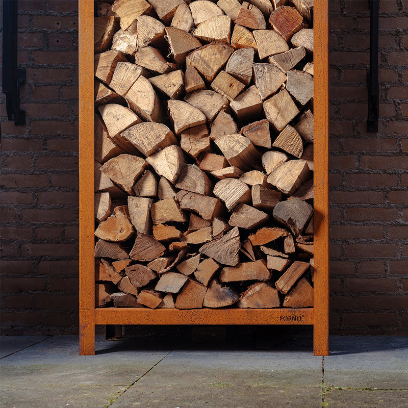 LOGG houtopslag 180 x 40 x 180 cm - cortenstaal