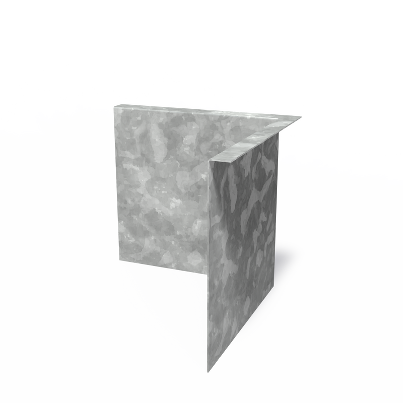 Kantopsluiting verzinkt - gezette rand binnenhoek 300x2x290 mm