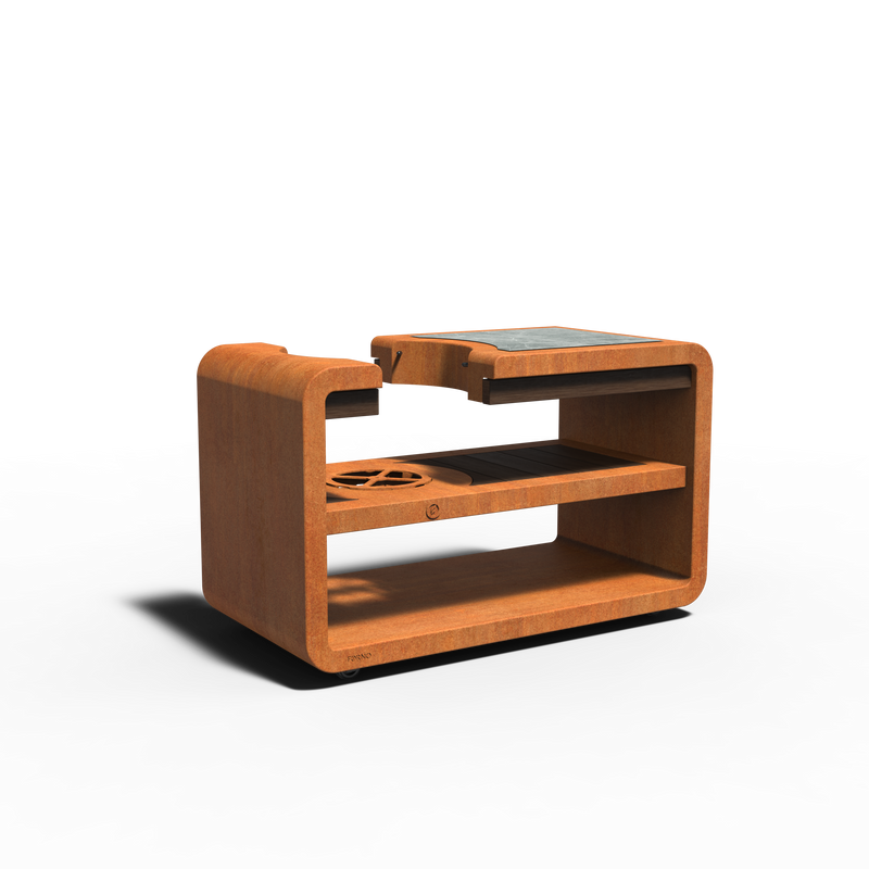STATION Kamado 150 x 75 x 93 cm - cortenstaal