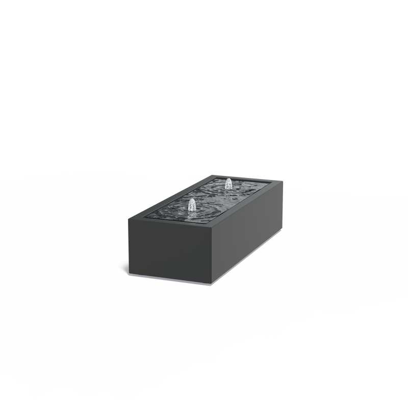 Wassertisch mit LED-Beleuchtung & Pumpe | 150 x 60 x 40 cm | Aluminium 