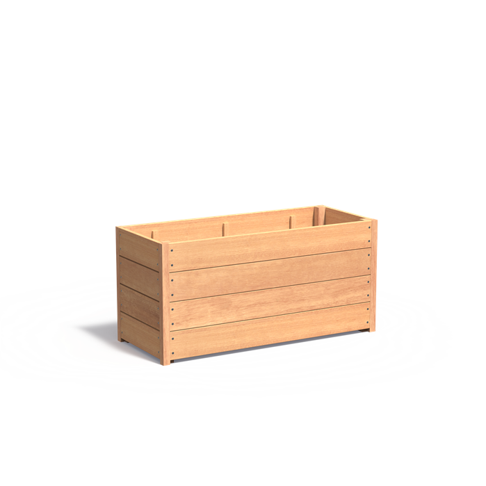 Hartholz Pflanzkübel CARREZ | 120 x 50 x 57,4 cm